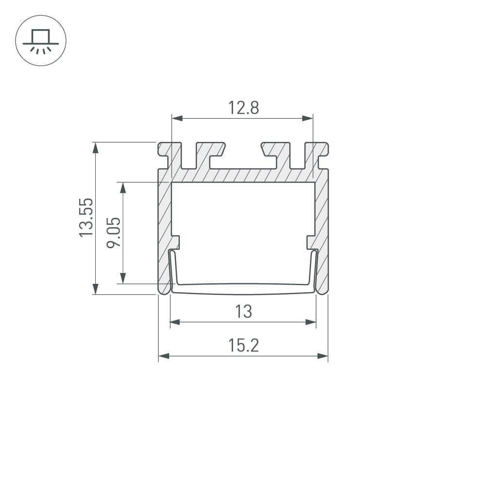 Профиль Arlight PDS-D-2000 ANOD 026517