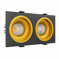 Встраиваемый светодиодный светильник Ledron LEVEL SQ2 Black-Gold LED