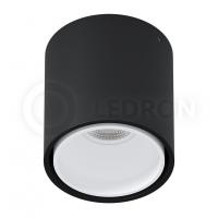 Светильник накладной KEA R ED GU10 Black-White Ledron неповоротный под сменную лампу