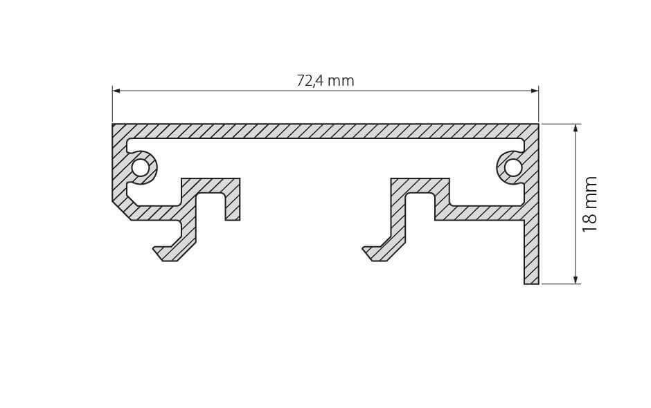 Профиль Arlight Klus-Power-W70-Base-2000 Anod 019883