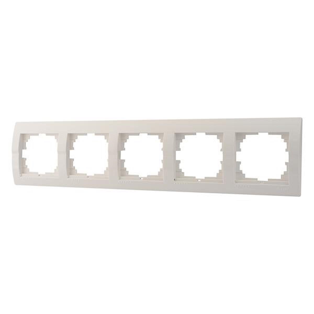 Рамка 5-ая горизонтальная Lezard Deriy белая 702-0200-150