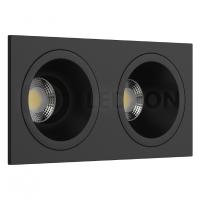 Светильник встраиваемый AO1501010 SQ2 Black Ledron неповоротный под сменную лампу