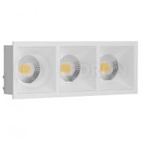 Светильник встраиваемый RISE KIT 3 White LeDron составной под сменную лампу