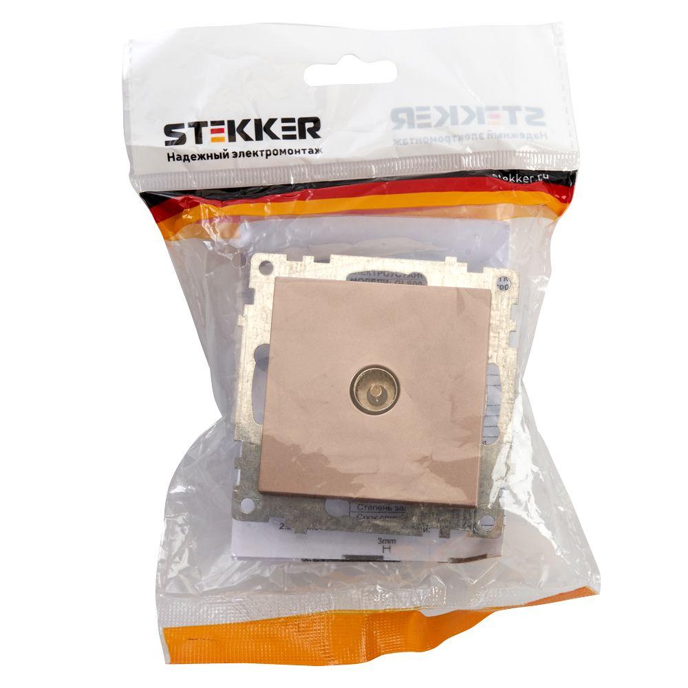 Розетка телевизионная TV Stekker Катрин шампань GLS00-7108-02 39600