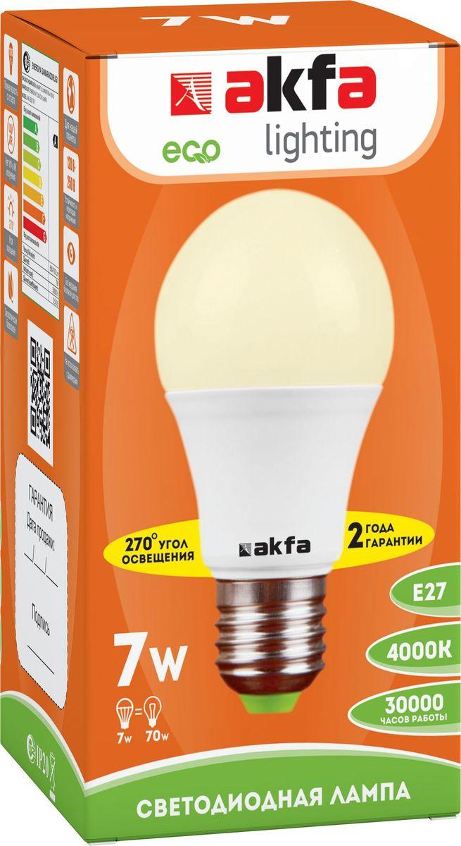 Лампа светодиодная Akfa Lighting E27 7W 4000K матовая FLLBL072740A
