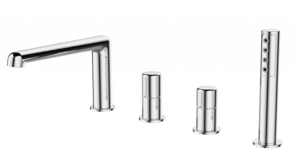 BohemeСмеситель на борт ванны BelBagno UNO UNO-BVD4-CRM, хром