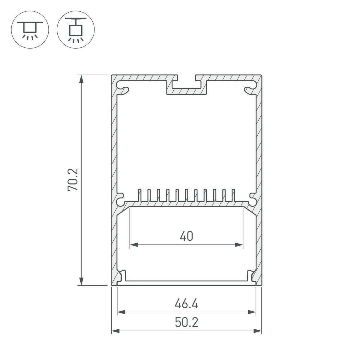 Профиль Arlight ARH-Line-5070-2000 Anod 031669