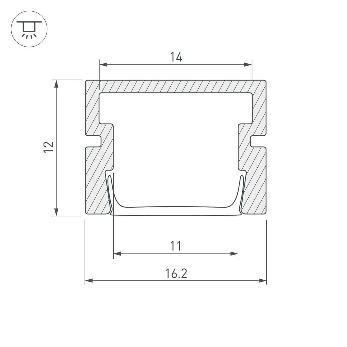 Профиль Arlight PDS-SM-3000 ANOD BLACK 037947