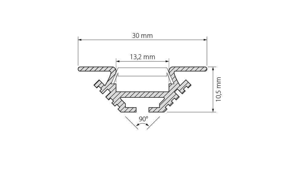 Профиль Arlight PHS-V-2000 ANOD 013212