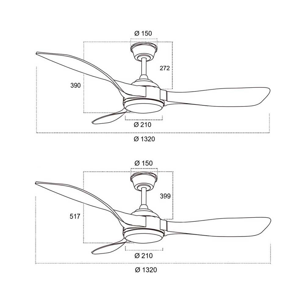 Люстра-вентилятор Sonex Viva LED Storm SN24 7701/24L
