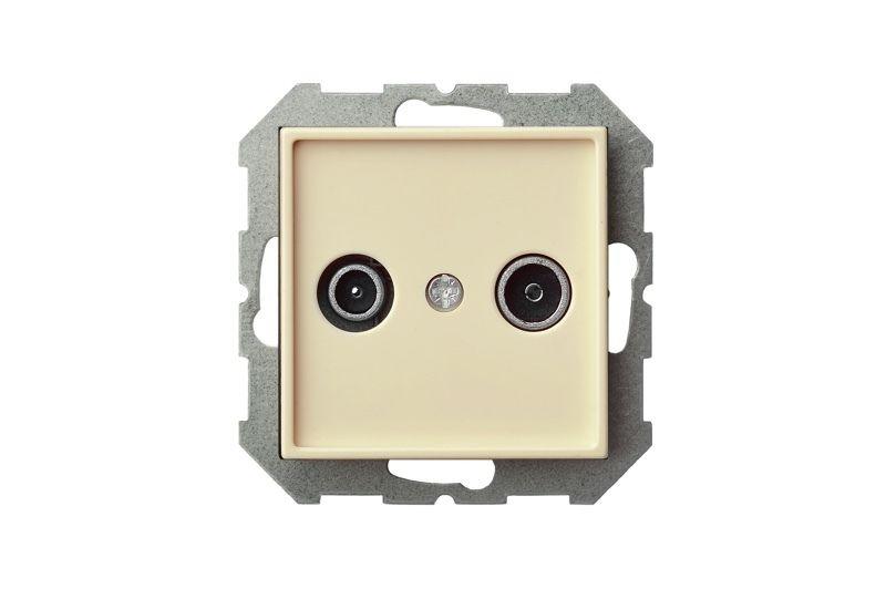 Розетка TV/R оконечная Liregus Epsilon бежевый 28-076