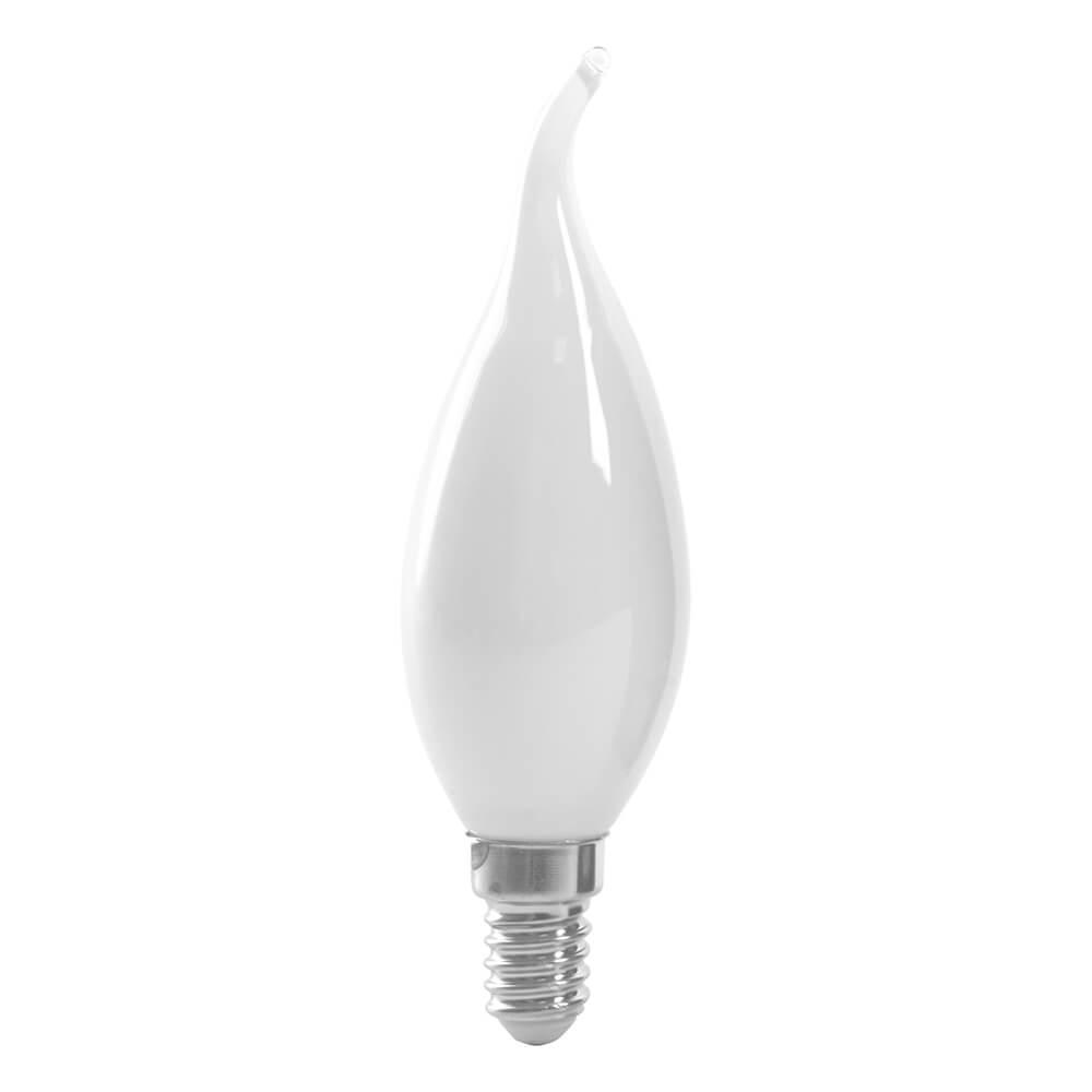 Лампа светодиодная Feron E14 15W 4000K Свеча на ветру Матовая 38262