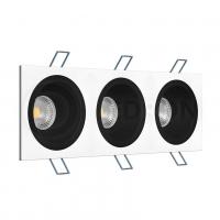 Светильник встраиваемый AO1501010 SQ 3 White-Black LeDron неповоротный под сменную лампу