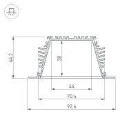 Профиль KLUS-POWER-RW70FS-2000 ANOD (Arlight, Алюминий)