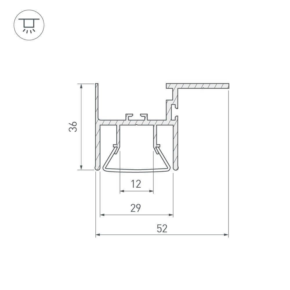 Профиль Arlight FOLED-CEIL-SIDE-2000 023864