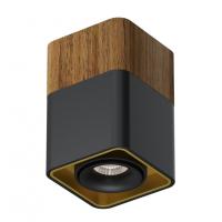 Светильник накладной TUBING Wooden 60 Black-Gold Ledron