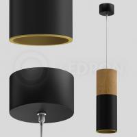 Подвесной светодиодный светильник Ledron SLC7392/12W-PB Black-Gold