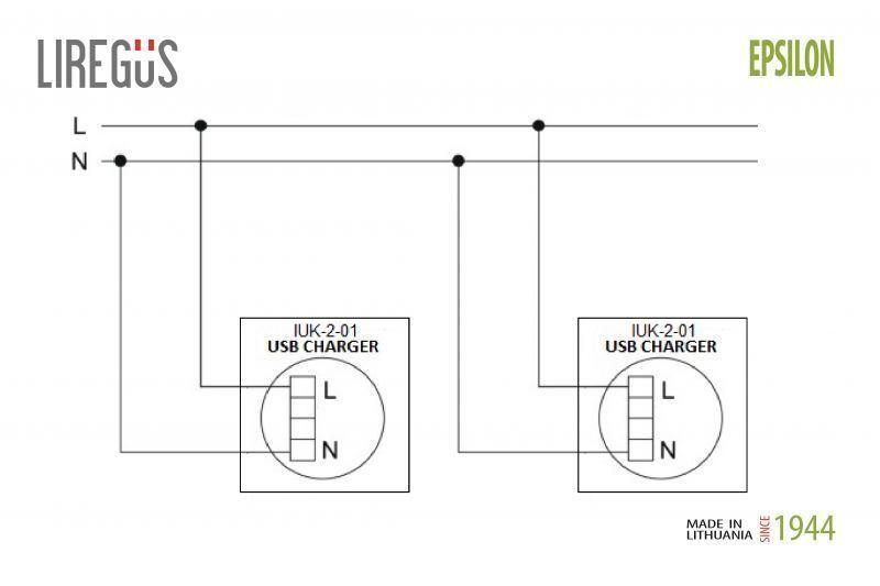 Розетка 2xUSB Liregus Epsilon серебро 28-1857