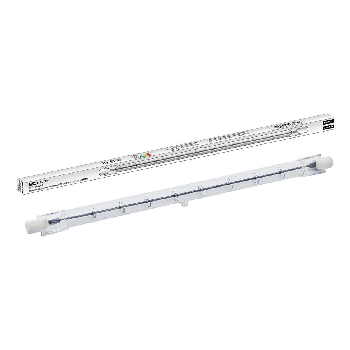 Лампа галогенная TDM Electric R7s 1500W 2900K прозрачная SQ0341-0005