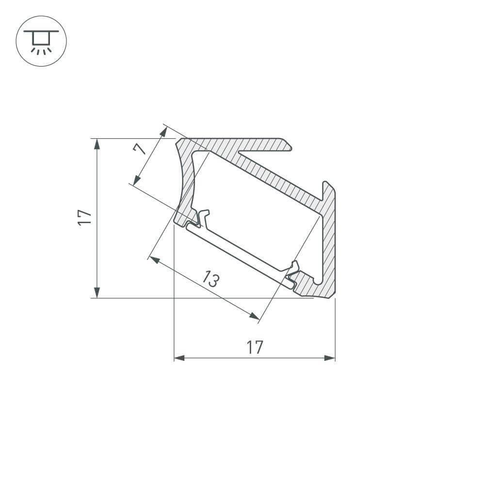 Профиль Arlight ALM-V60-2000 ANOD 026693