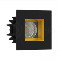 Светильник встраиваемый FAST TOP SQ MINI Black-Gold LeDron неповоротный LED