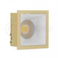 Светильник встраиваемый RISE KIT 1 Gold-White LeDron составной под сменную лампу