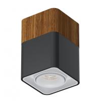 Светильник накладной TUBING Wooden 60 Black-White Ledron