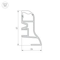 Профиль ARH-PLINTUS-2000 ANOD (Arlight, Алюминий)
