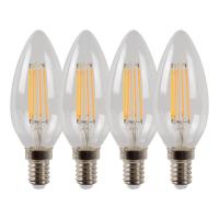 Лампа светодиодная диммируемая Lucide E14 4W 2700K прозрачная 49023/14/60