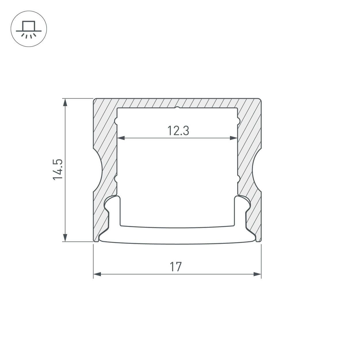 Профиль Arlight ARH-LINE-2315-2000 ANOD 036331
