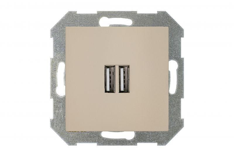 Розетка 2xUSB Liregus Retro кремовый омбре 29-117