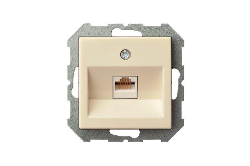Розетка RJ11 Liregus Epsilon бежевый 28-080