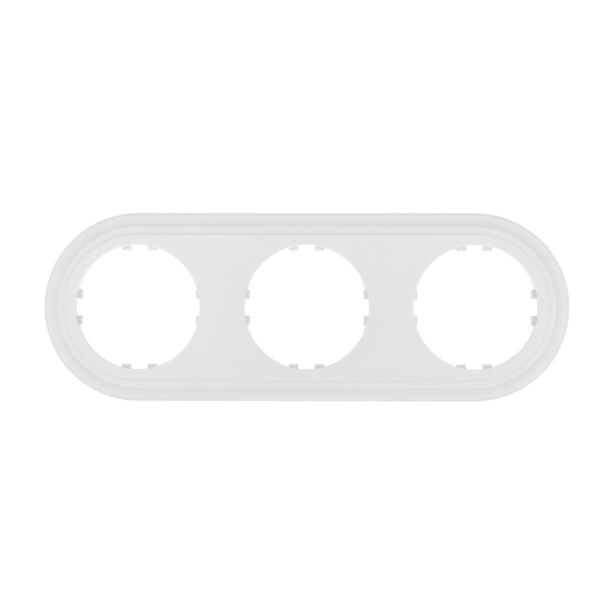 Рамка LK Studio 3-постовая круглая (белый) Vintage-Classic 889304-1