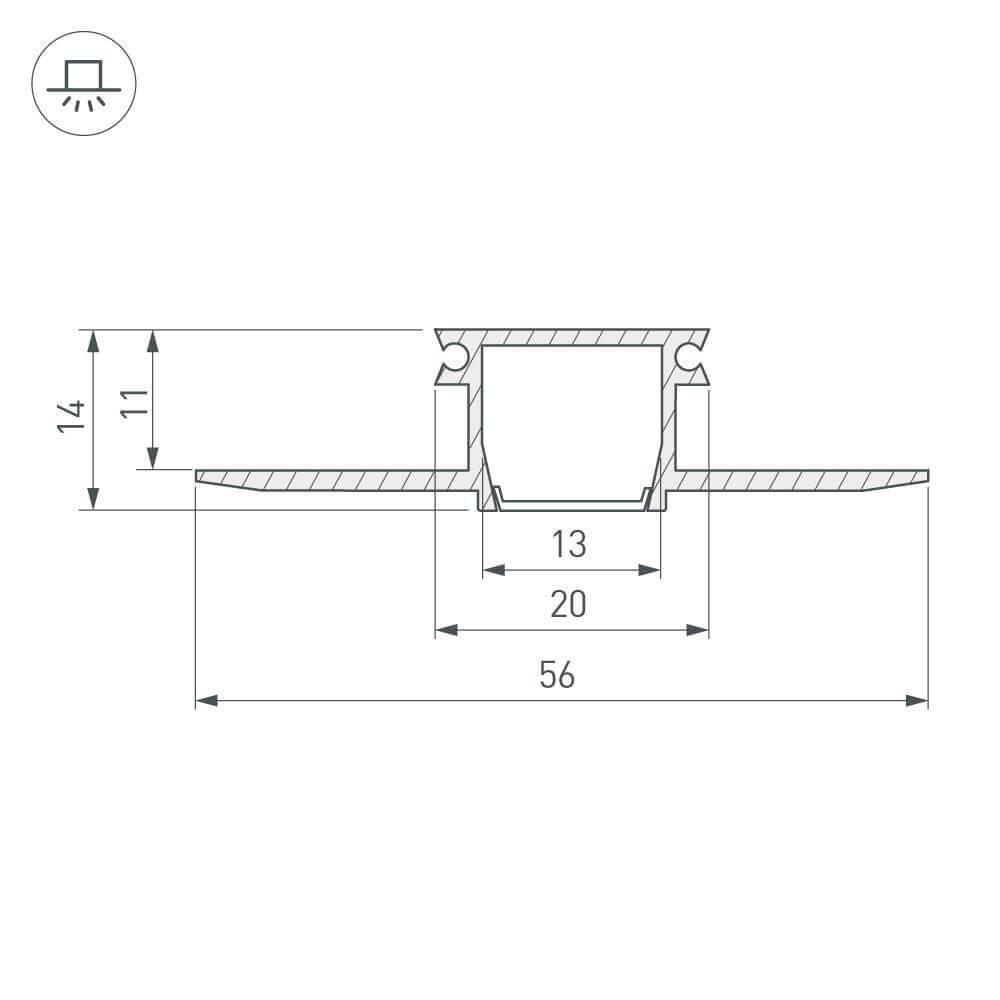 Профиль Arlight PDS-F-HIDE-2000 024017