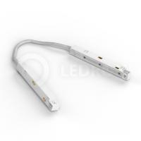 Коннектор угловой гибкий на магнитный трек Ledron белый