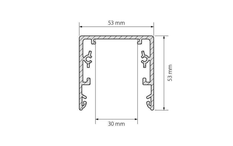 Профиль Arlight TOP-LINIA53-2000 ANOD 016989