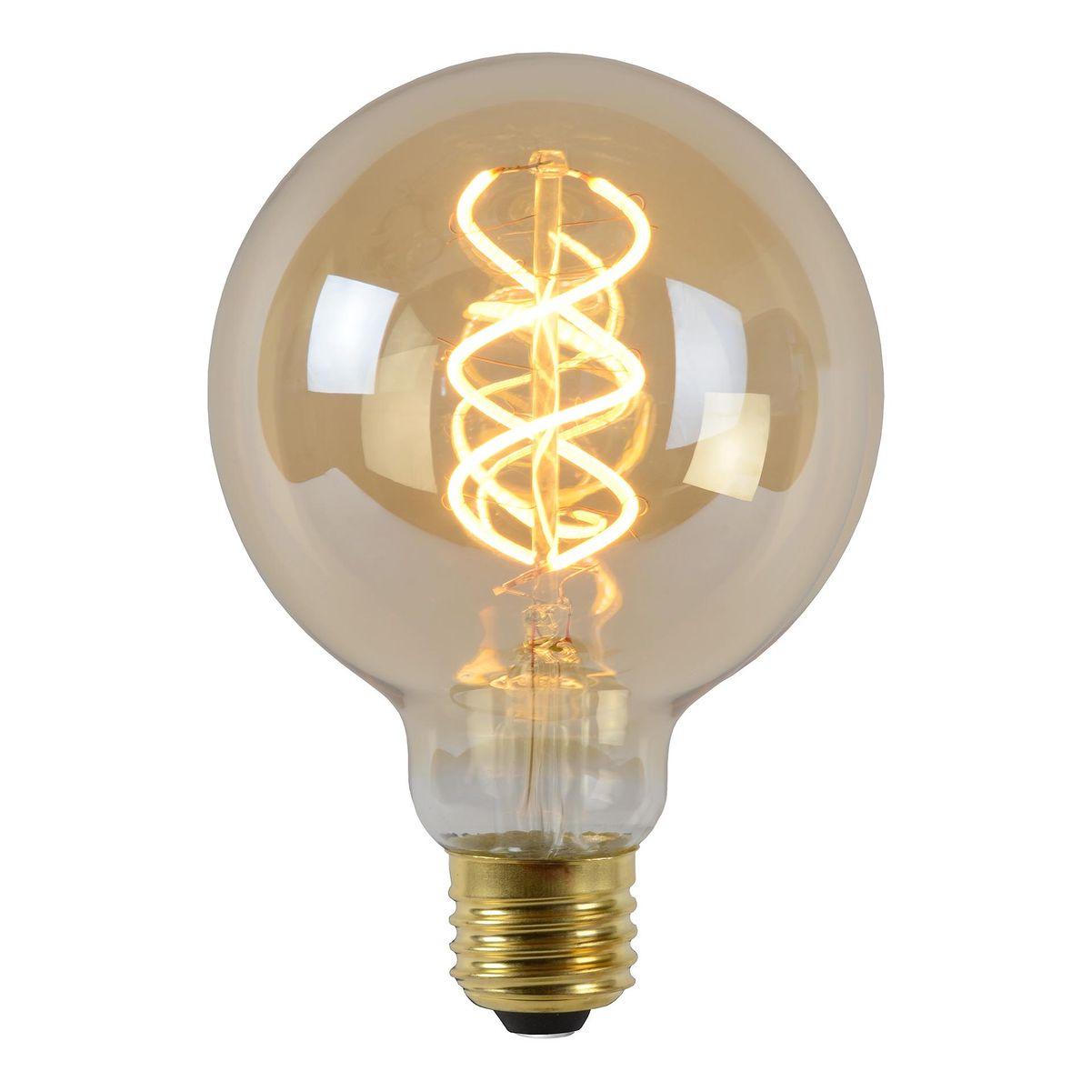 Лампа светодиодная диммируемая Lucide E27 5W 2200K янтарная 49032/05/62