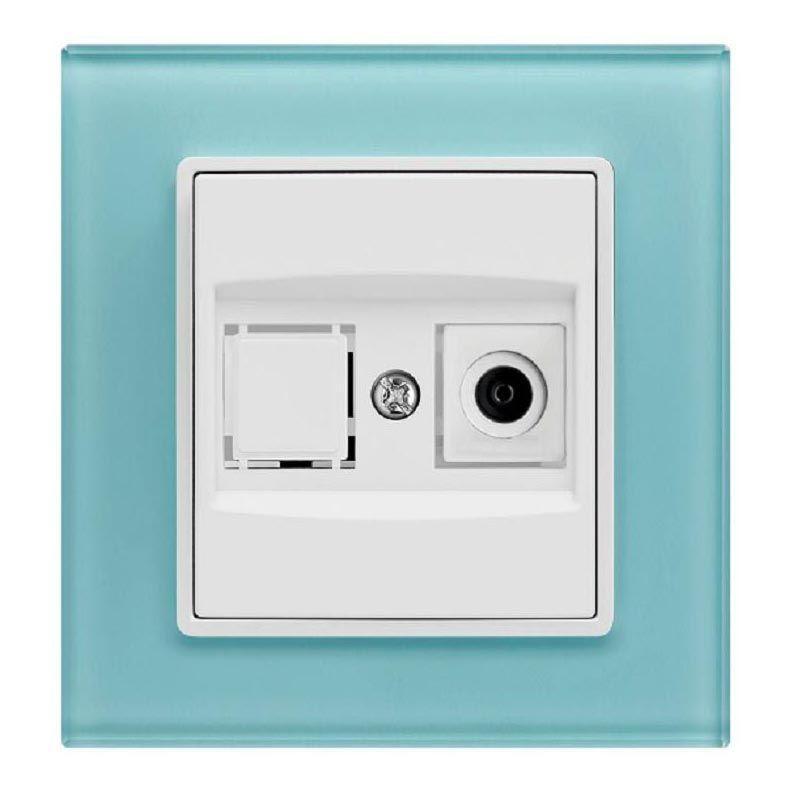 Розетка TV Vesta-Electric Exclusive Blue голубая FRZ00040005SIN