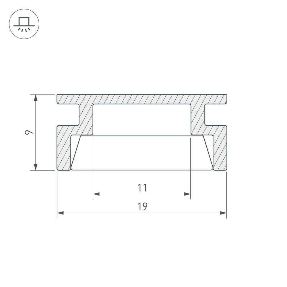 Профиль Arlight HR-2000 ANOD 019190
