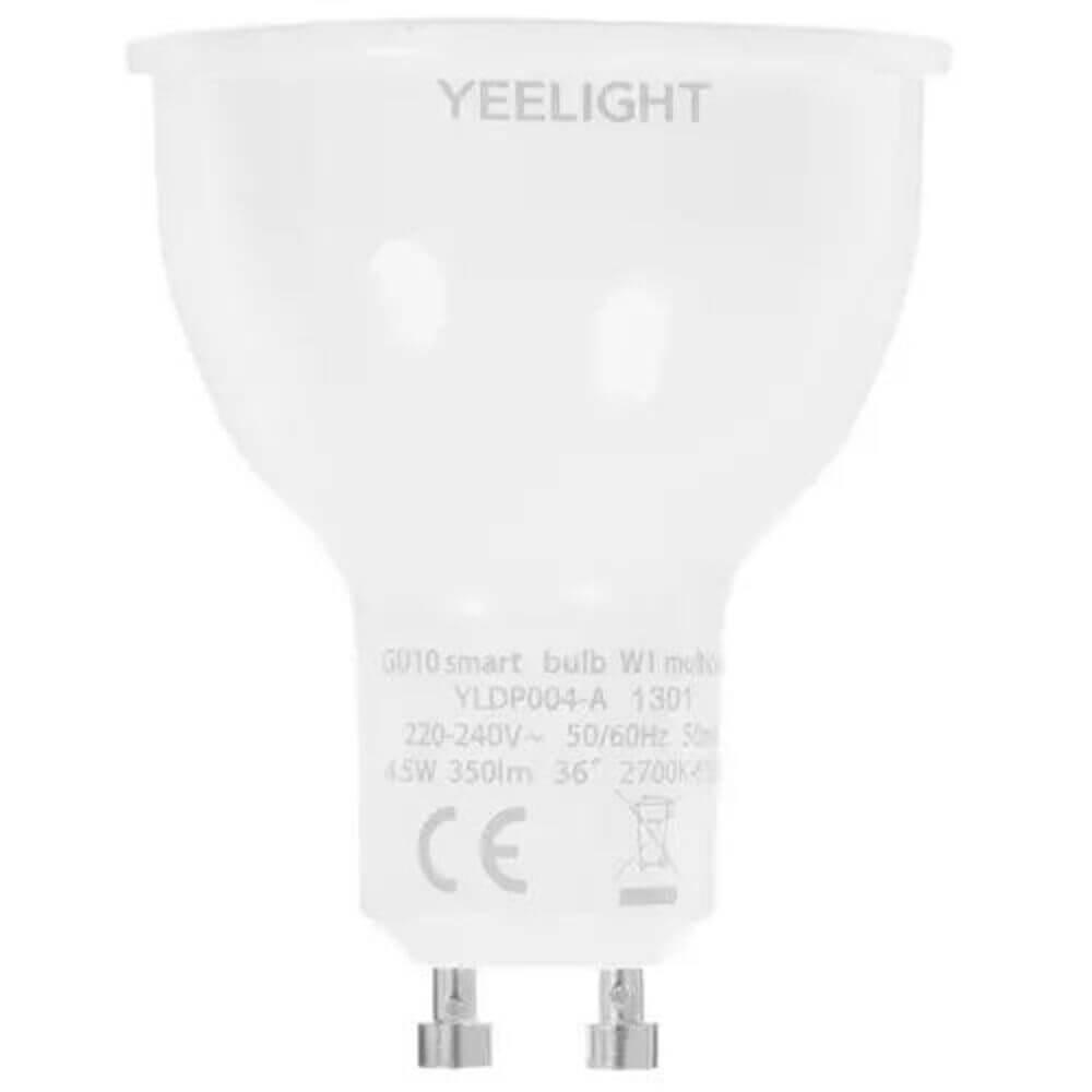 Лампа светодиодная диммируемая Yeelight GU10 4,8W 2700K прозрачная YLDP004