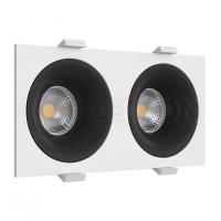 Светильник встраиваемый MJ1003 SQ2 White-Black Ledron составной под сменную лампу