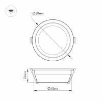 Светодиодный светильник LTM-R60WH-Frost 3W Warm White 110deg (Arlight, IP40 Металл, 3 года)