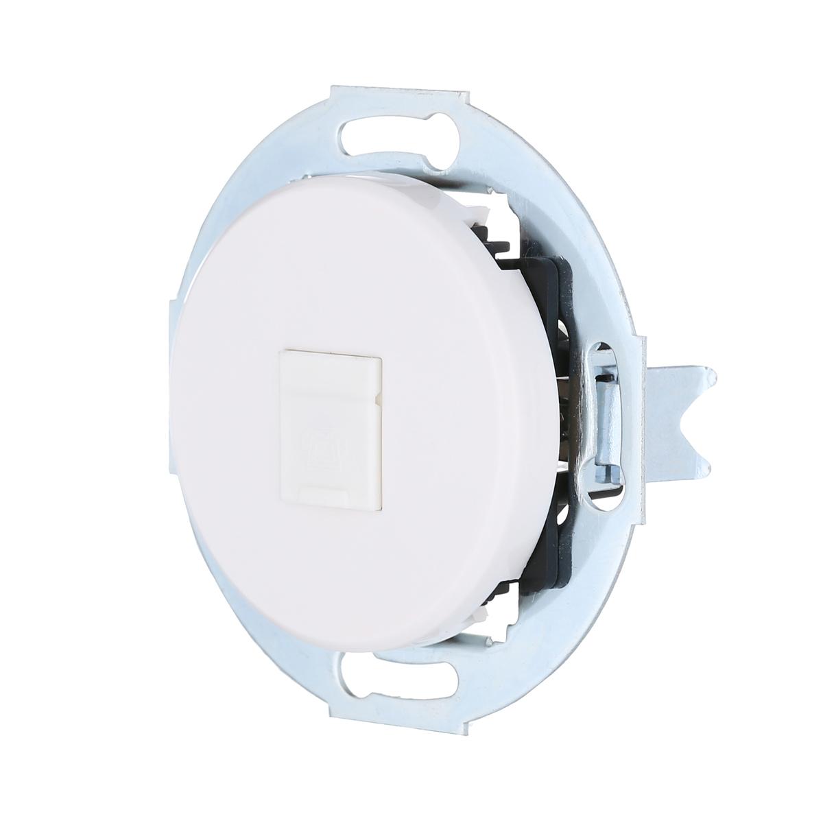 Розетка LK Studio телефонная RJ-12 с накладкой (белый) Vintage 885504-1