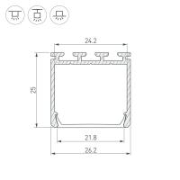 Профиль PLS-LOCK-H25-2000 ANOD Black (Arlight, Алюминий)