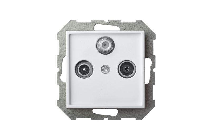 Розетка TV/R/SAT оконечная Liregus Epsilon белый 28-028