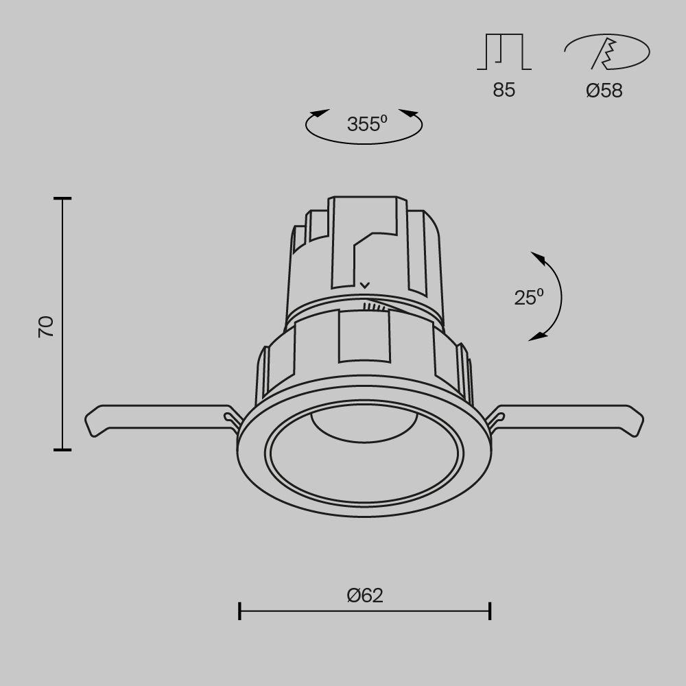 Встраиваемый светодиодный светильник Maytoni Technical Wise DL057-7W3K-W