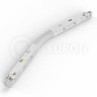 Коннектор угловой гибкий длинный для магнитного трека Ledron белый