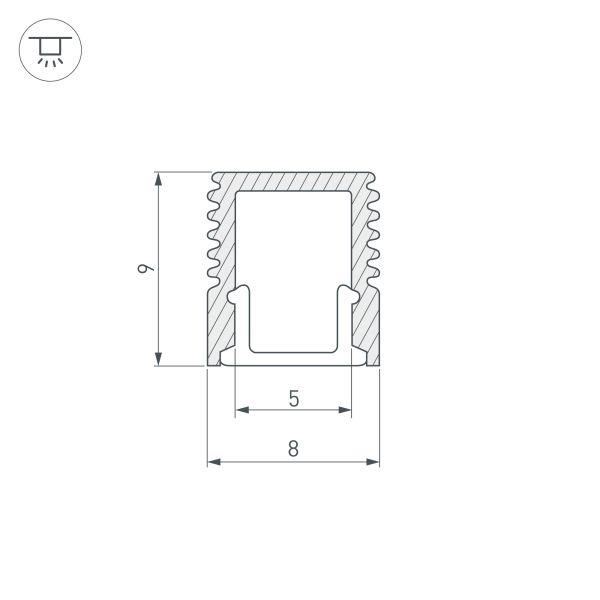 Профиль Arlight SL-Mini-8-3000 Anod 036031