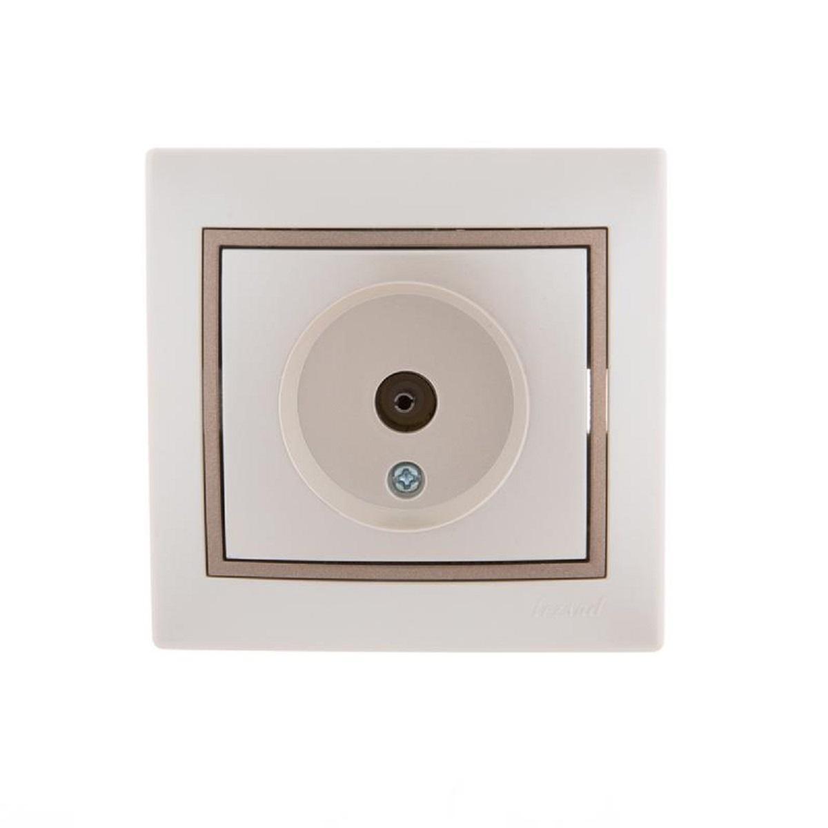 Розетка ТВ оконечная Lezard Mira белый жемчуг с кор. вст. 701-3031-130