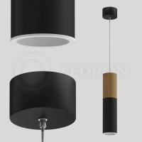 Подвесной светодиодный светильник Ledron SLC7391 7W-PB Black-White